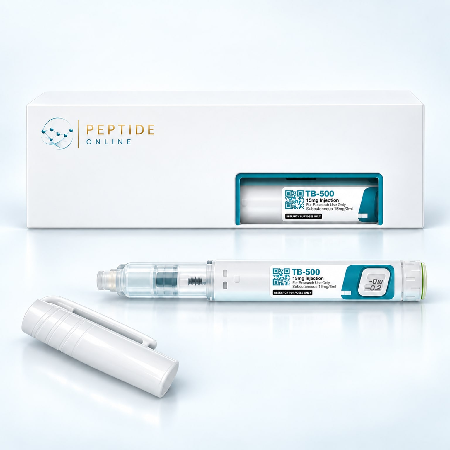 TB-500 peptide pen 15 mg, research pen voor weefsel en herstelonderzoek